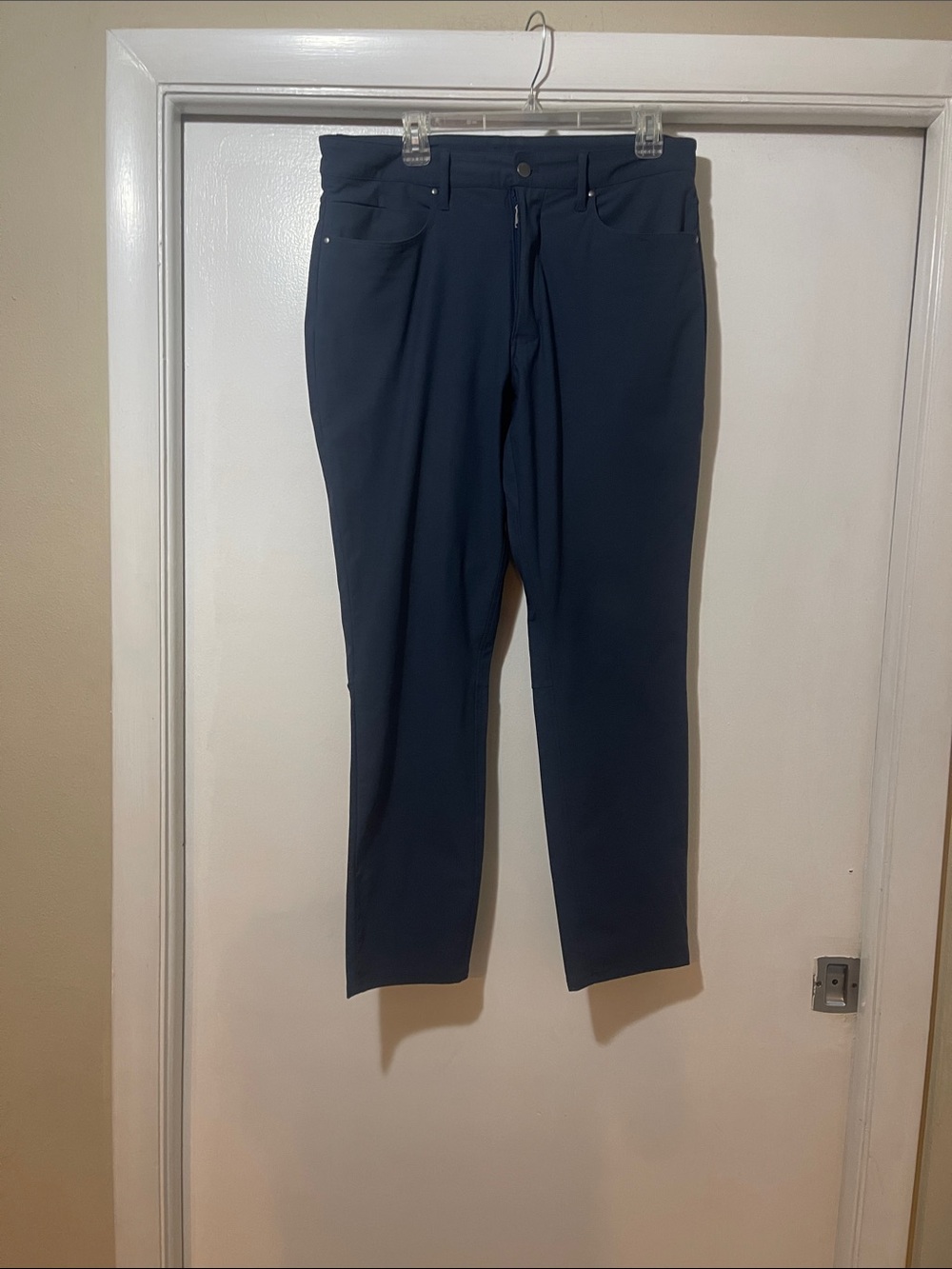 Navy Slim Straight Pants 34x32